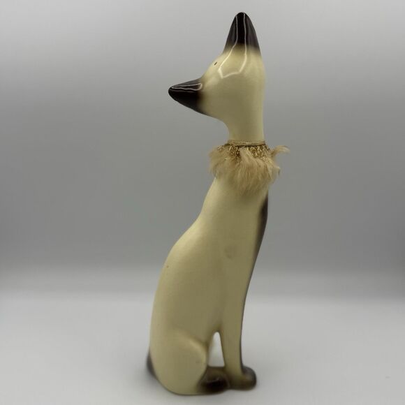 Vintage 1950s MCM Fancy Siamese Kitty Figurine Made In Japan - Picture 10 of 16